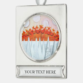 JESSICA ANNE FRANK "WINTER"  シルバープレートバナーオーナメント (左)