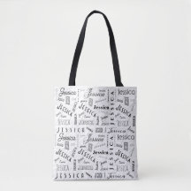 Jessica Custom Name Black White