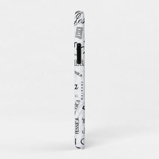 Jessica Custom Name Black White Case-Mate iPhoneケース (裏面/右)