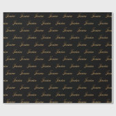 Jessica gold Design Lettering Geschenkpapier ラッピングペーパー (フラット)