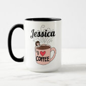 Jessica Loves Coffee Mug マグカップ (左)
