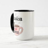 Jessica Loves Coffee Mug マグカップ (正面左)