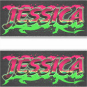 Jessica Vorname Name Graffiti Aufkleber Sticker シール (正面)