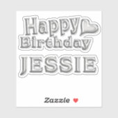 Jessie Happy Birthday silver Aufkleber Sticker シール (シート)