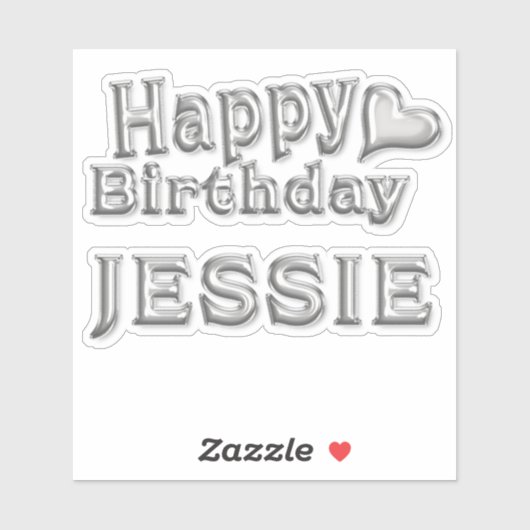 Jessie Happy Birthday silver Aufkleber Sticker シール (シート)
