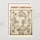 Jessie Marion Kingによるヴィンテージクリスマスグリーティング シーズンカード (正面/裏面)