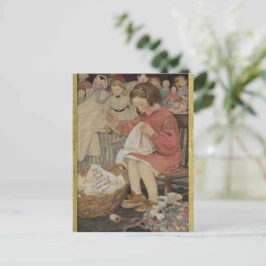 Jessie Wilcox Smith Comment va la Petite Abeille ポストカード (スタンド正面)