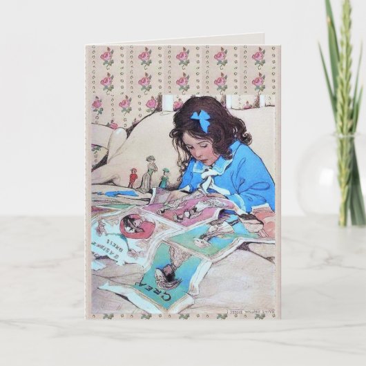 Jessie Wilcox Smith Paper Dolls Floral カード (正面)