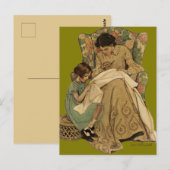 Jessie Wilcox Smith "The Sewing Lesson" ポストカード (正面/裏面)