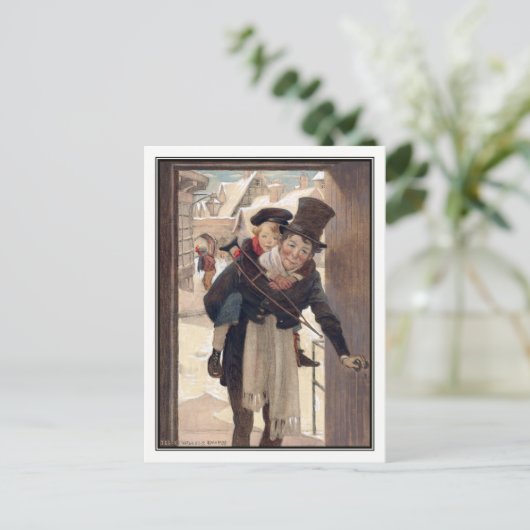 Jessie Willcoxスミス著ヴィンテージのクリスマス シーズンポストカード (スタンド正面)