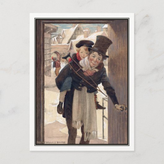 Jessie Willcoxスミス著ヴィンテージのクリスマス シーズンポストカード (正面)