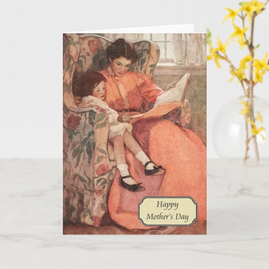 Jessie Willcoxスミス著ヴィンテージの母の日 カード (黄色い花)