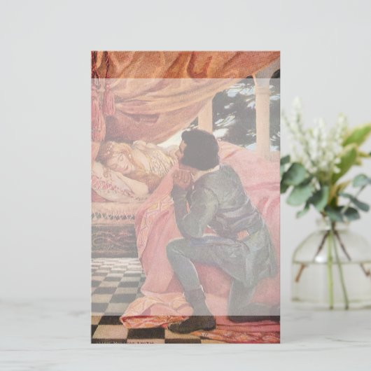 Jessie Willcoxスミス著ヴィンテージの眠れる森の美女 便箋 (スタンド正面)