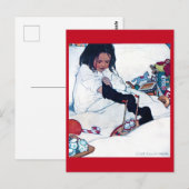 Jessie Willcox Smith、クリスマスの準備 ポストカード (正面/裏面)