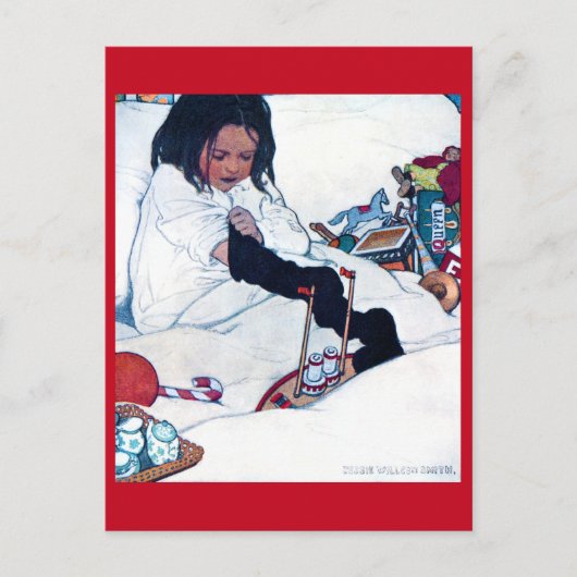Jessie Willcox Smith、クリスマスの準備 ポストカード (正面)
