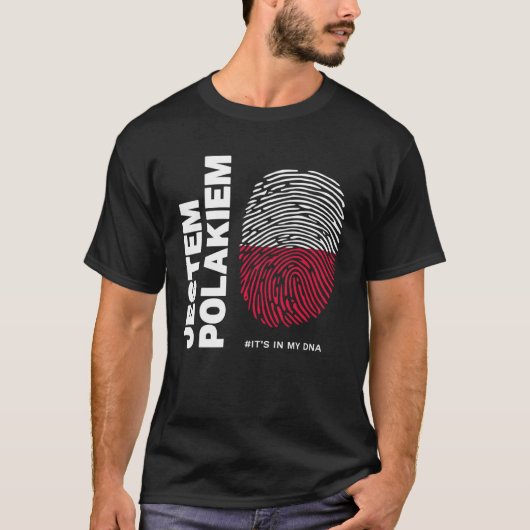 Jestem Polakiem Pride Polska DNA Tシャツ (正面)