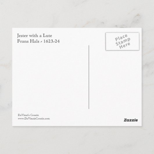 JesterとLute Postague ポストカード (裏面)