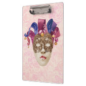 Jester Porcelain Mask with Ribbons and Bells クリップボード (左)