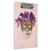Jester Porcelain Mask with Ribbons and Bells クリップボード (右)