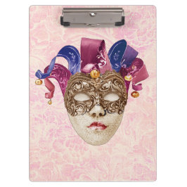 Jester Porcelain Mask with Ribbons and Bells クリップボード