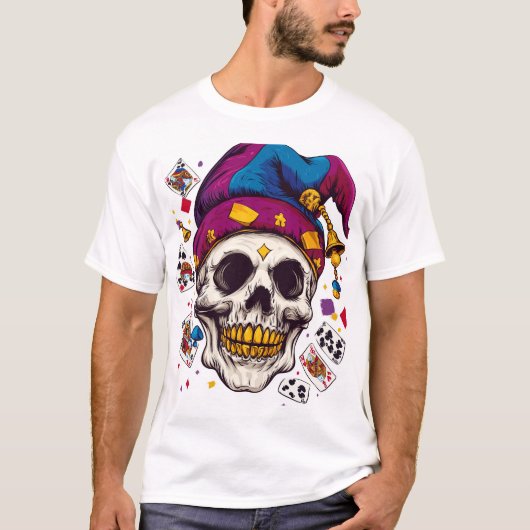Jester Skull Trickster Tシャツ (正面)