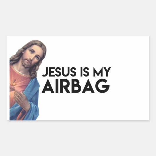 Jesuis is my Airbag 長方形シール (正面)