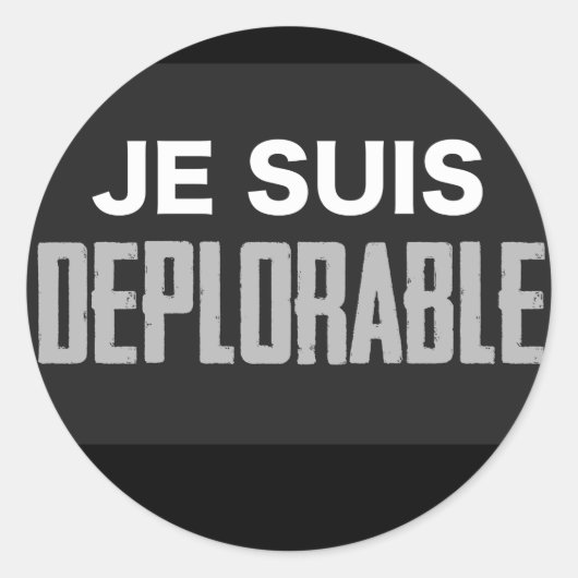 JeSuisDeplorable ラウンドシール (正面)