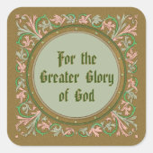 Jesuit Motto by St Ignatius Loyola （BK50；英語） スクエアシール (正面)