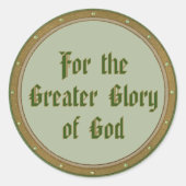 Jesuit Motto by St Ignatius Loyola （BK50；英語） ラウンドシール (正面)