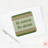 Jesuit Motto by St Ignatius Loyola （BK 50；ラテン） スクエアシール (封筒)