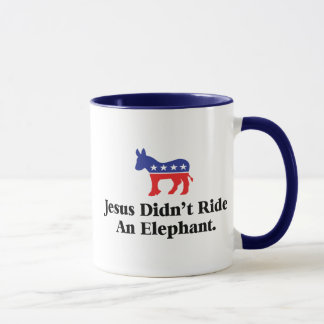 Jesusは象に乗らなかった - 民主党 マグカップ
