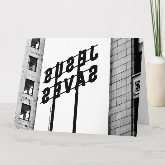 JESUS折救り返しグリーティングカード カード (正面)