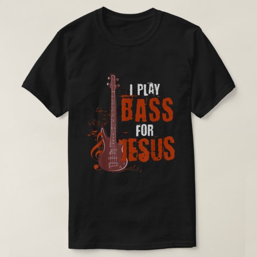 Jesus遊 Bass GuitaristのI Bass Tシャツ (デザイン正面)