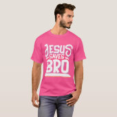 Jesus 救 Bro – イエスおもしろいさま Tシャツ (正面フル)