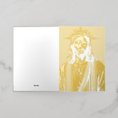 Jesus  箔グリーティングカード (外側レイダウン)