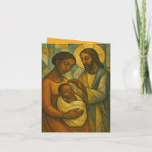 Jesus 賛美 African Greeting CardによるBy Jesus African サンキューカード (裏面)