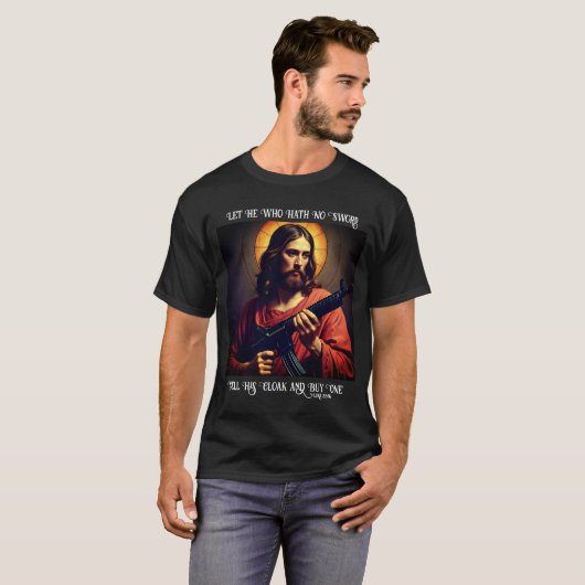 Jesus a 買 Sword AR-15 Tシャツ (正面フル)