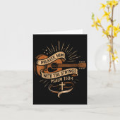 Jesus Acoustic Guitarで彼を褒める カード (黄色い花)