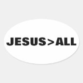 JESUS>ALL OVAL STICKER 楕円形シール (正面)