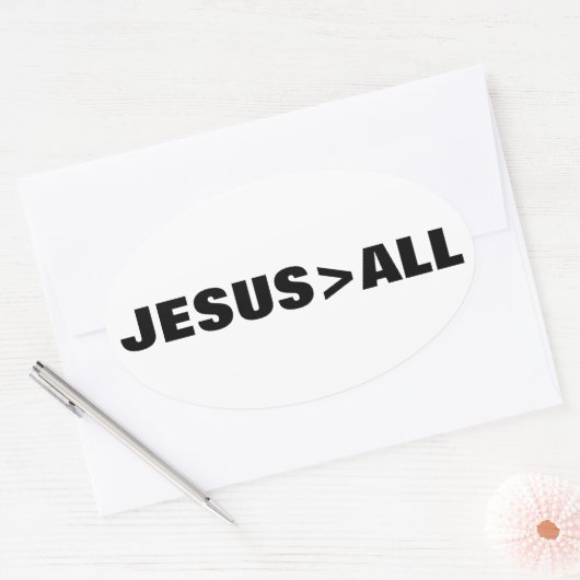 JESUS>ALL OVAL STICKER 楕円形シール (封筒)
