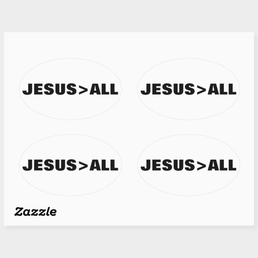 JESUS>ALL OVAL STICKER 楕円形シール (シート)