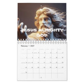 JESUS ALMIGHTY GODは2025年新年のカレンダーを印刷 カレンダー (2月 2027)