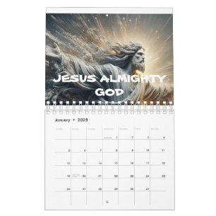 JESUS ALMIGHTY GODは2025年新年のカレンダーを印刷 カレンダー