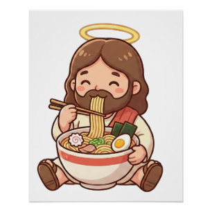 Jesus also likes ramen ポスター
