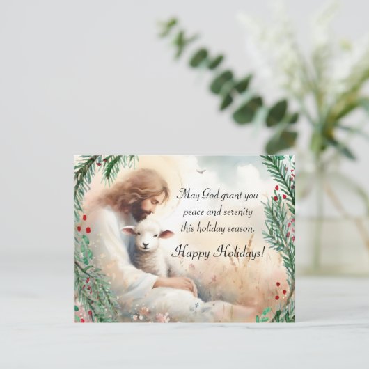 Jesus and Lamb ポストカード (スタンド正面)