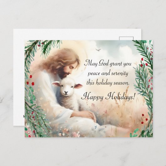 Jesus and Lamb ポストカード (正面/裏面)