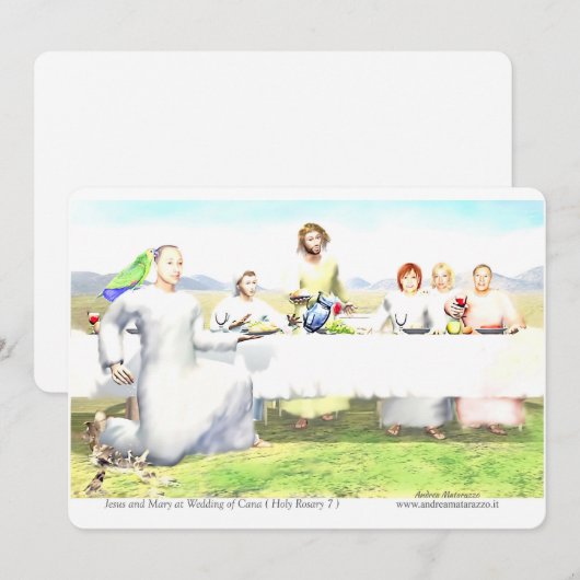 Jesus and Mary at Wedding of Cana 招待状 (正面/裏面)