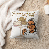 Jesus and My Tea クッション (ブランケット)