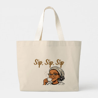 Jesus and My Tea ラージトートバッグ