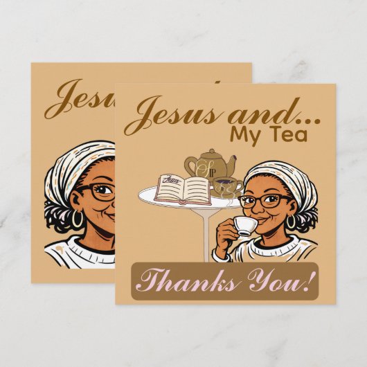 Jesus and My Tea Stationery (正面/裏面)